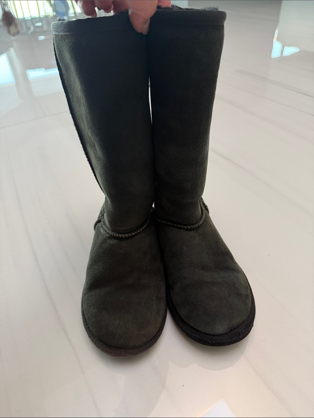 UGG Tall Classic Suede Boots in Black